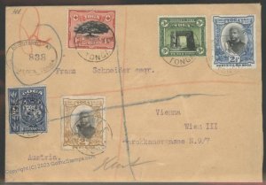 British 1930 Toga Tonga To Vienna Austria Registered Cover G112407