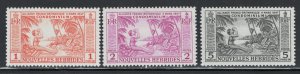 French New Hebrides 1957 Woman Drinking from Coconut Scott # 106 - 108 MH