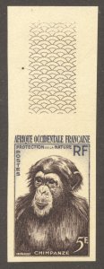 French West Africa Scott 62 (Yvert 51) MNHOG- 1955 Chimpanzee Imperf
