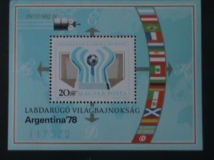 HUNGARY-1978- ARGENTINA'78-WORLD CUP SOCCER MNH-S/S-VF WE SHIP TO WORLDWIDE