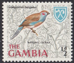 Gambia 1966 MNH Sc #215 1/2p Red-cheeked cordon bleu