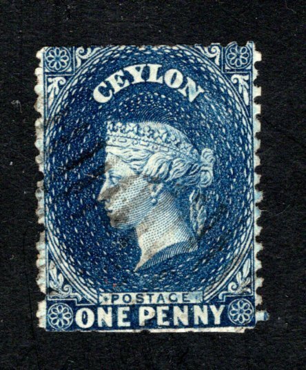 Ceylon #46, F/VF, Used, Wmk. 1a, CV $9.00 ....  1290030