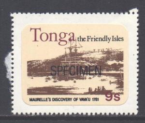 Tonga  Scott 489 - SG793, 1981 Discovery of Vavau 9s Specimen Overprint MNH**