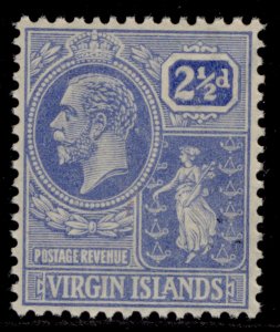 BRITISH VIRGIN ISLANDS GV SG93, 2½d pale bright blue, NH MINT.