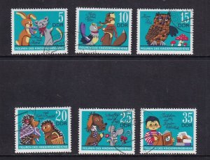 German Democratic Republic   DDR   #1411-1416 cancelled 1972 children`s tv