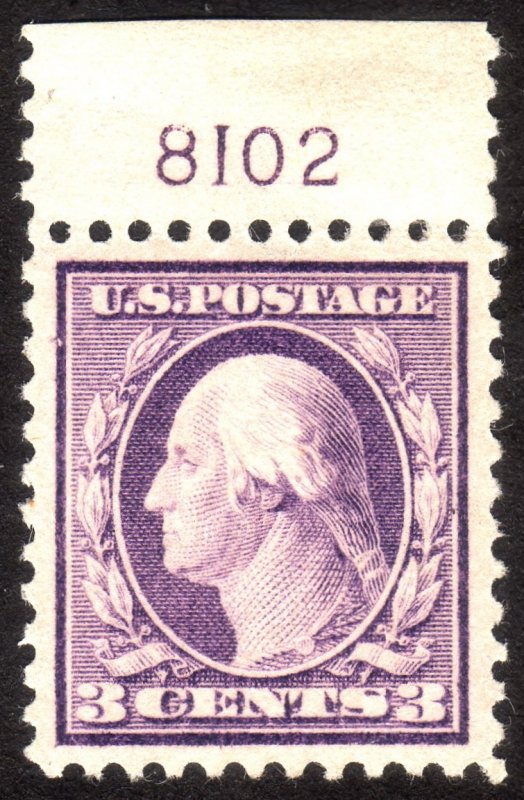 1917, US 3c, MH, XF-94, Plate 8102, Durland $125, Sc 501