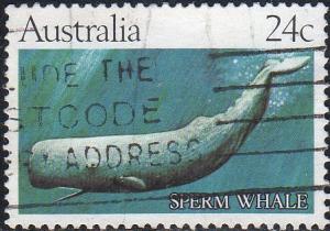 Australia 821 - Used - 24c Sperm Whale (1982) ($0.60) (2)