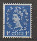 Great Britain SG 588 Used 2 graphite lines on reverse