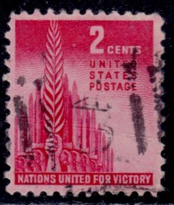 United States, 1943, Nations for Victory, 2c, sc#907, used