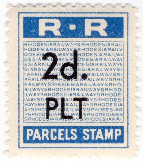 (I.B) Rhodesia Railways : Parcels Stamp 2d