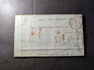 1825 Ireland Folded Letter Wax Sealed Cover to Dublin