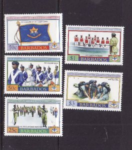 Barbados-Sc#1058-62-unused NH set-Cadet Corps-2004-