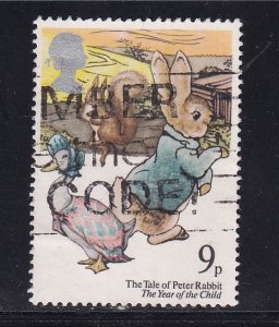 Great Britain  #867  used  1979 children`s books  9p  Peter Rabbit