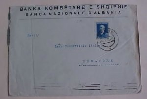 ALBANIA COVER 1948 TIRANE TO NEW YORK B/S