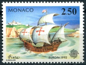 Monaco Sc#1814 MNH, 2.50f multi, Europa (C.E.P.T.) 1992 - Discovery of Americ...