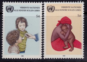 UN Vienna #55-56 MNH ~ Child Survival (1985)