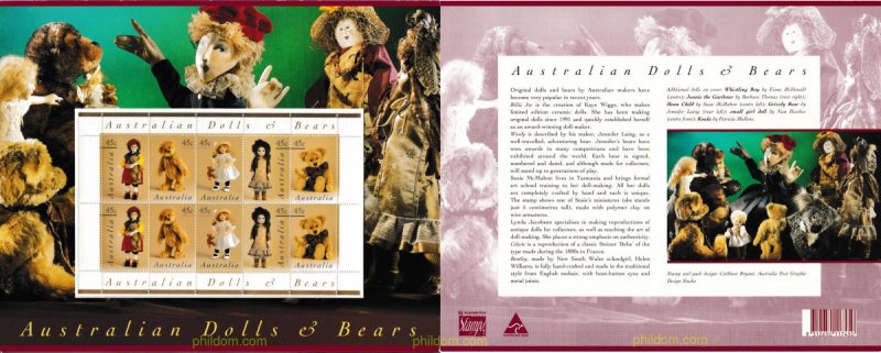 607807 MNH AUSTRALIA 1997 MUÑECAS Y OSITOS