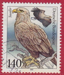 Germany - 1991 - Scott #1652 - used - Bird White-tailed Eagle