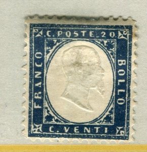 ITALY; 1862 early classic Victor issue Mint unused Shade of 20c. value (thin)