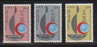 Libya MNH sc# 228-30 Red Cross 10CV $3.20