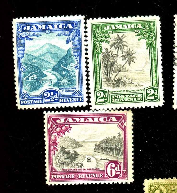 JAMAICA 106-8 MINT FVF OG LH Cat $85