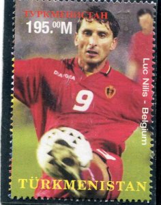 Turkmenistan 1998 FIFA FOOTBALL WORLD CUP Luc Nilis set Perforated Mint (NH)