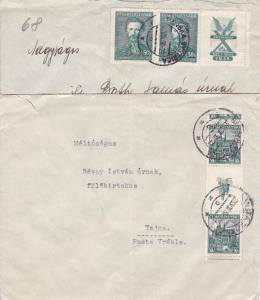 Czechoslovakia Five covers with 1938 issues with attached labels