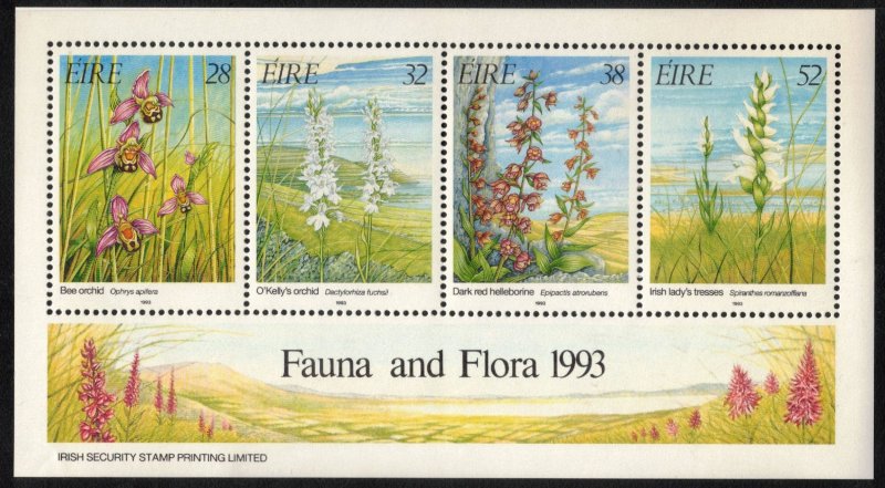 IRELAND 1993 Orchids S/S; Scott 894a, SG 875; MNH