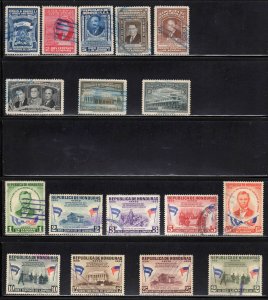 Honduras ~ Collection 17 Stamps,  2 Separate Short Sets - C170-80. C289-300 ~ MX