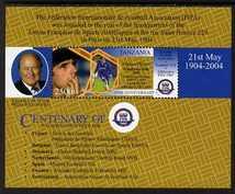 Tanzania 2005 Centenary of FIFA perf m/sheet (Gianfranco ...