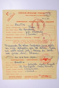 France 1944 POW Red Cross Letter to Austria - L40504