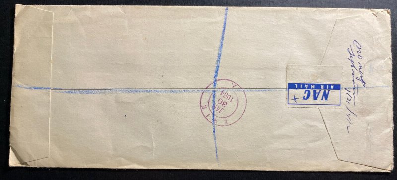 1964 Aukland New Zealand Airmail cover To Erie PA USA NAC Seal