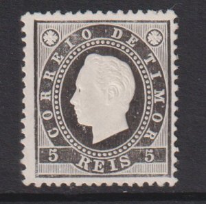 Timor  #11  used  1887  King Luiz  5r  Perf. 12 1/2