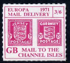 Cinderella - Channel Islands 1971 Rouletted 3s6d magenta ...