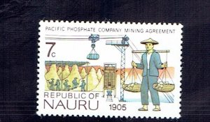 NAURU SCOTT#121 1975 7c PHOSPHATE AGREEMENT - MNH