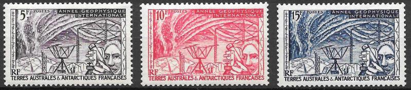 French Southern Antarctic Territories FSAT TAAF Scott 8-10 VF NH Cat US$10