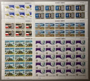 Samoa 1980 #525-30, Sheet/ Wholesale lot of 25, MNH,CV $126.25