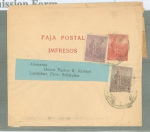 Argentina  1911 Postal Stationery, Used with 2 1/2 in stamps, Not torn in removing contents