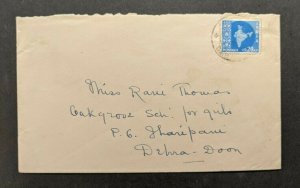 1962 Dehradun India Cover to Jharipani Dhera Doon SG 408