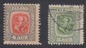 Iceland - 1907-08 - SC 73-74 - Used
