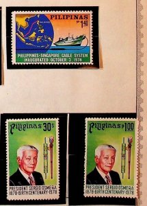 PHILIPPINES Sc 1358-60 NH ISSUE OF 1978 - PRESIDENT