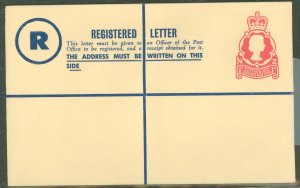 New Zealand  11-Reg Envelope, Gauge 25, upper line below, variety side