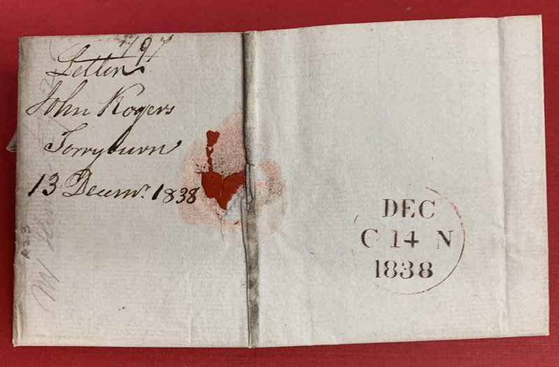 Scotland, 1838 Stampless Cover/Folded Letter, from Torryburn to Hamilton Palace