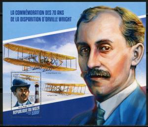 NIGER 2018 70th MEMORIAL ANNIVERSARY OF ORVILLE WRIGHT SOUVENIR SHEET  MINT NH