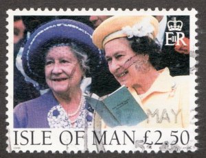 1998 Isle of Man, Sc #802 - £2.50 Queen & Queen Mother. Used stamp Cv$10