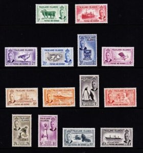 Album Treasures Falkland Islands Scott # 107-120 George VI Complete Set (14) MNH