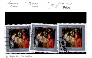 Germany, Postage Stamp, #B947 (3 Ea) Used, 2004 Christmas (AD)