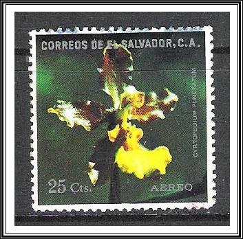 Salvador #C378 Airmail Orchids Used