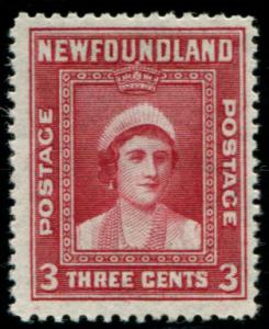 255 Newfoundland 3c Queen Elizabeth, MNH 