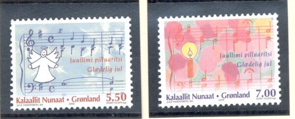 Greenland Sc 485-6 2006 Christmas stamp set mint NH